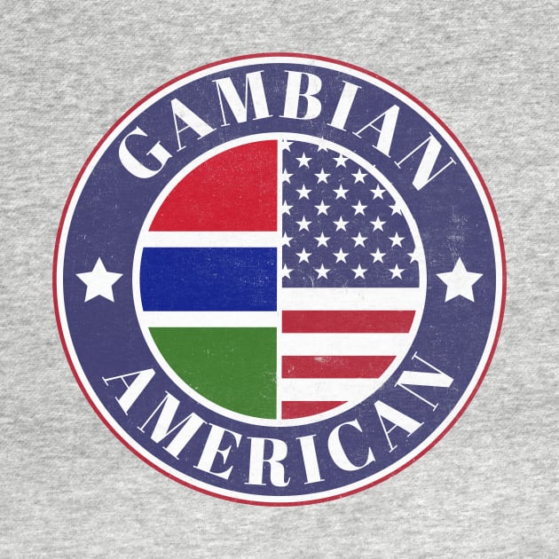 Proud Gambian-American Badge - The Gambia Flag by Yesteeyear